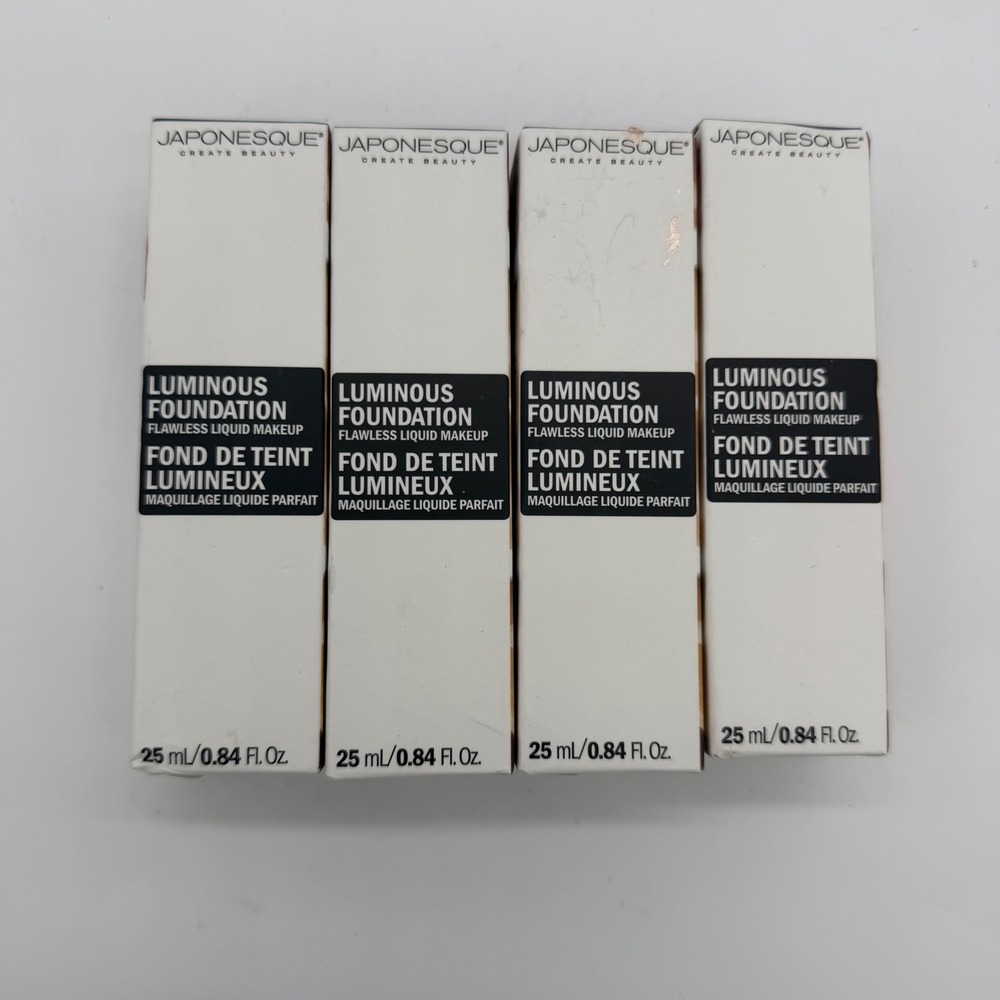 Japonesque Luminous Foundation Shade 08 Flawless Liquid Makeup 0.84oz Lot of 4